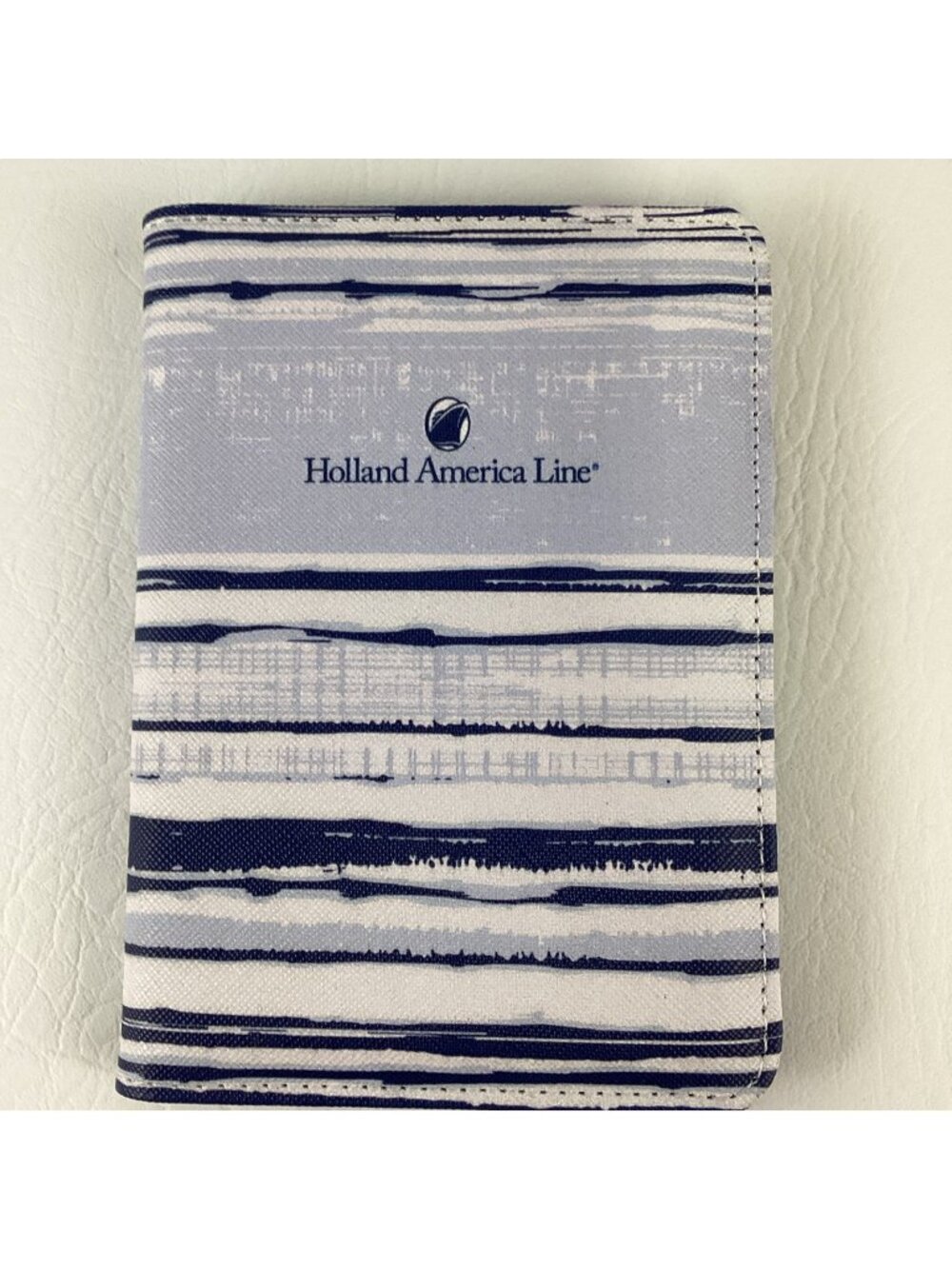 Holland America Cruise Lines Passport Holder Blue And White Logo Travel Wallet - Picture 1 of 6
